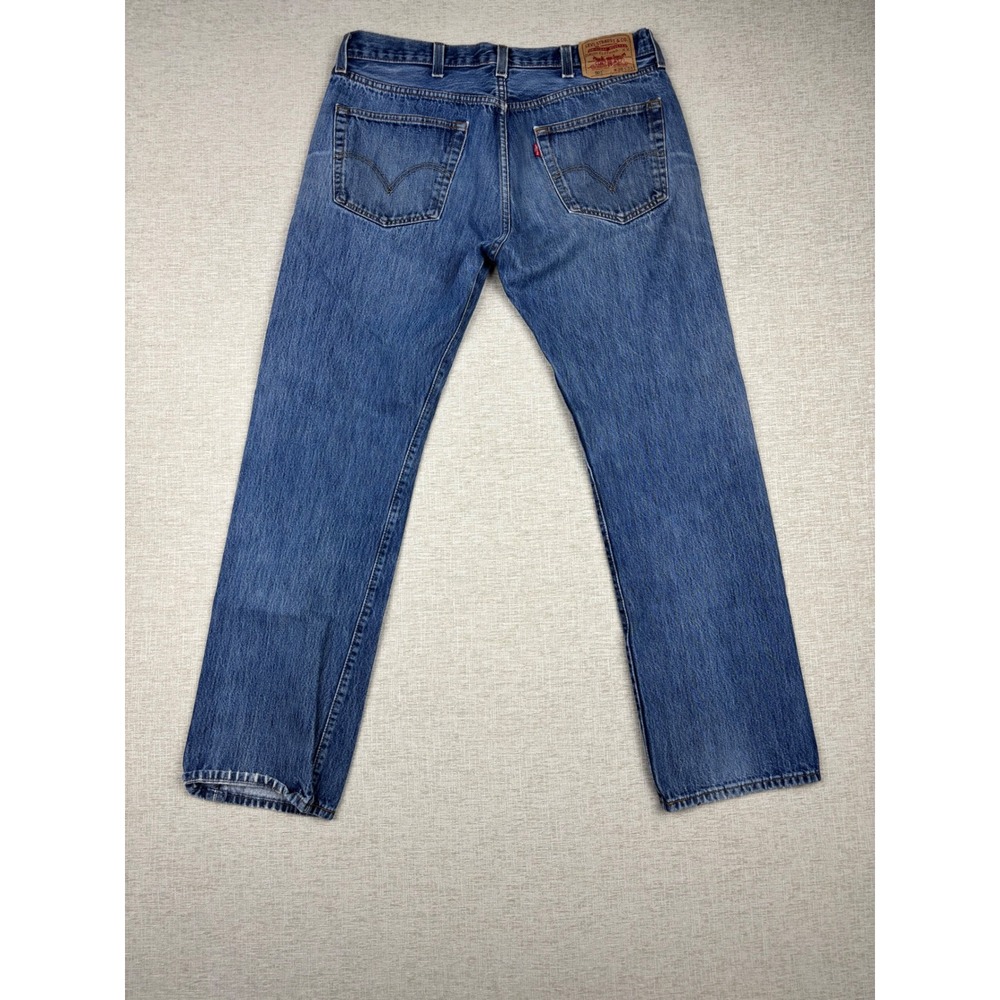 Vintage Levis‎ 501 Mens 38x34 Jeans Grungy Grain Light Washed denim Faded Pants - Picture 6 of 12